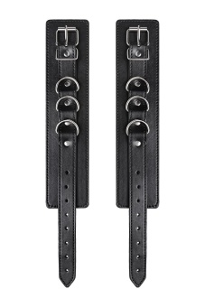 Черные оковы Anonymo из искусственной кожи