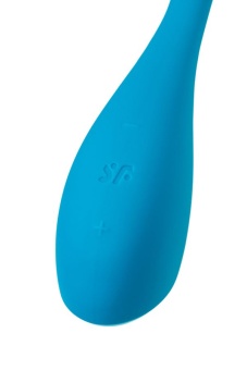 Гибкий вибратор Satisfyer G-Spot Flex 5+ с управлением от приложения голубой