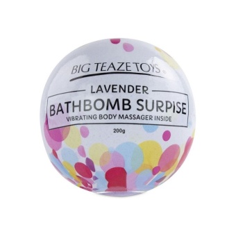 Бомбочка для ванны с вибропулей внутри Bath Bomb Surprise аромат лаванды