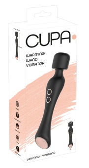 Вибромассажер с подогревом Cupa Warming Wand 22,6 см черный