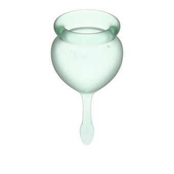 Набор из 2 менструальных чаш с кончиком-капелькой Satisfyer зеленые