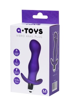 Анальная вибропробка A-Toys Vibro Anal Plug M 12,9 см фиолетовая