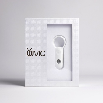 Эрекционное кольцо Youvic с вибрацией и дистанционным управлением белое