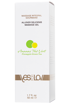 Лубрикант 3 в 1 YESforLOV Allover Delicious Massage Gel Ананас и зелёный чай - 50 мл