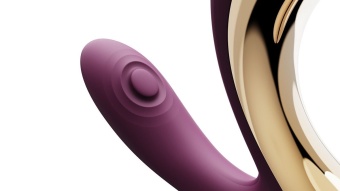 Вибратор с насадкой для вакуумной стимуляции Zalo Talis фиолетовый