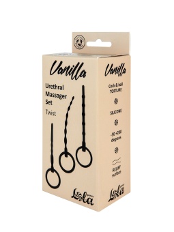 Набор из 3 черных уретральных массажеров Twist
