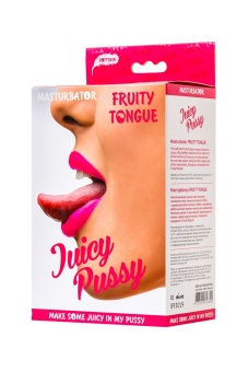 Телесный двусторонний мастурбатор Fruity Tongue - ротик и вагина