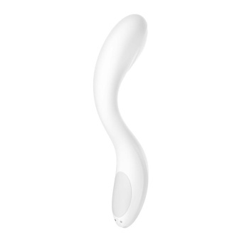 Белый вибромассажер Satisfyer Rrrolling Pleasure с движущимся шариком - 23 см