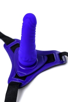 Страпон на креплении с ремешками ToyFa A-Toys фиолетовый