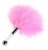 Кисточка для щекотания с розовыми пёрышками - 13 см.