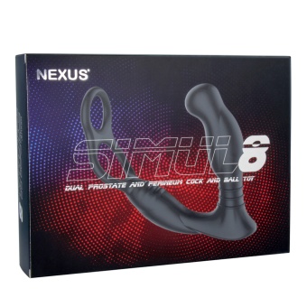 Массажер простаты с кольцами для пениса и мошонки Nexus Simul8