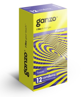Тонкие презервативы Ganzo Sense - 12 шт