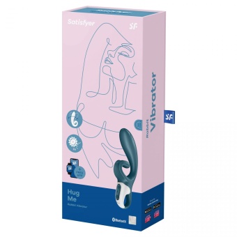 Вибратор с клиторальным стимулятором Satisfyer Hug Me 21,2 см бирюзовый