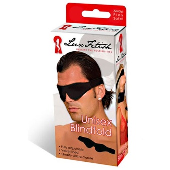 Чёрная мягкая маска на глаза Unisex Blindfold