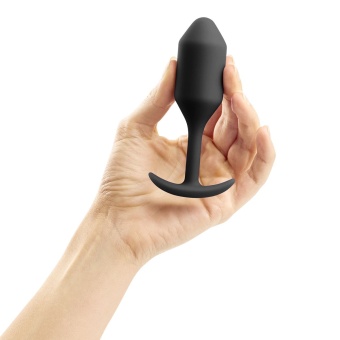 Утяжеленная анальная мини пробка для ношения b-Vibe Snug Plug 2 черная