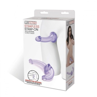Фиолетовый безремневой страпон Lux Fetish Strapless Strap-on Фиолетовый безремневой страпон Lux Fetish Strapless Strap-on