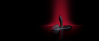 Черная виброподушка с функцией нагрева Flora