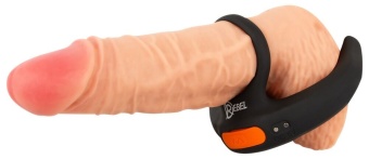 Черный вибростимулятор мошонки RC Scrotum Stimulator with Vibration