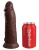 Коричневый фаллоимитатор 8  Silicone Dual Density Cock - 22,8 см.