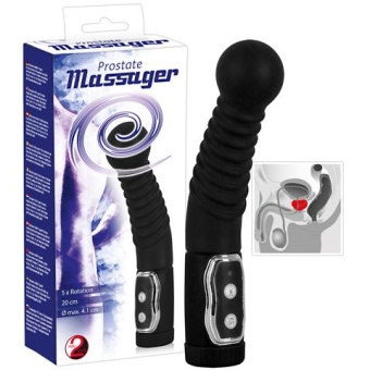 Массажер простаты с ротацией Prostate Massager черный