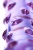Фиолетовый стеклянный фаллоимитатор с шишечками - 19,5 см.