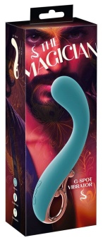 Бирюзовый вибратор для точки G The Magician G-Spot Vibrator - 19 см.