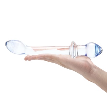 Двусторонний стеклянный фаллоимитатор Glas Double Play