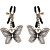 Зажимы на соски с подвесками в виде бабочек Pipedream Butterfly Nipple Clamps