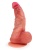 Телесный вибратор-реалистик с пультом ДУ - 24 см.