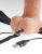Полый реалистичный фаллопротез с вибрацией Hollow Rechargeable Strap-on with Balls 20 см телесный