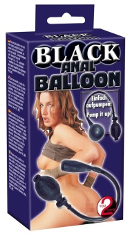 Надувная анальная пробка Anal Balloon чёрная