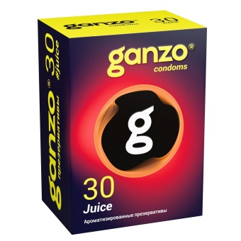 Ароматизированные цветные презервативы Ganzo Juice Black Edition 30 шт