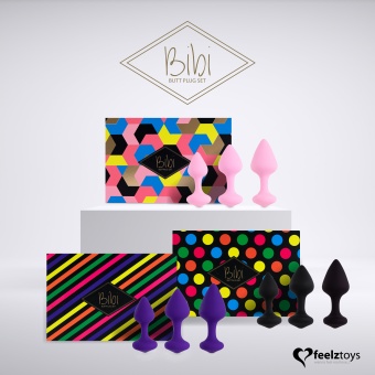 Набор из 3 нежно-розовых анальных пробок Bibi Butt Plug Set