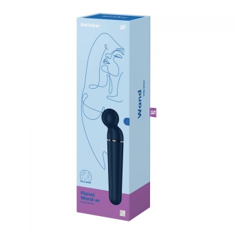 Вибромассажер Satisfyer Planet Wand-er темно-синий
