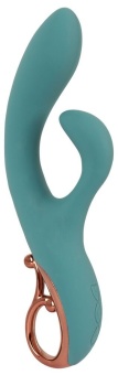 Бирюзовый вибратор-кролик The Magician Rabbit Vibrator - 22,5 см.