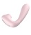 Нежно-розовый L-образный вибратор - 12,3 см.