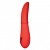 Красный вибромассажер Laguna Beach Lover с функцией «мерцающий язычок» - 20,25 см.