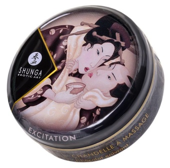 Массажное аромамасло в виде свечи Shunga Excitation Chocolate Шоколад 30 мл