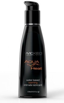 Разогревающий лубрикант на водной основе Wicked Aqua Heat - 120 мл