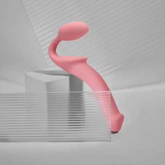 Безремневой гибкий страпон Strap-on-me Bendable L розовый