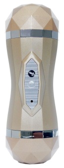 Двусторонний мастурбатор с вибрацией Double Delight - вагина и ротик