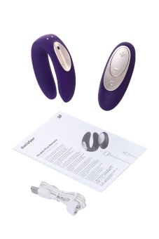 Вибратор для пар с пультом управления Satisfyer Partner Toy Plus Remote фиолетовый