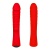 Красный вибромассажер 5  Silicone Wild Passion - 19,1 см.