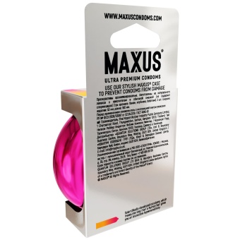 Ароматизированные цветные презервативы Maxus Exotic Mix 3 шт с кейсом