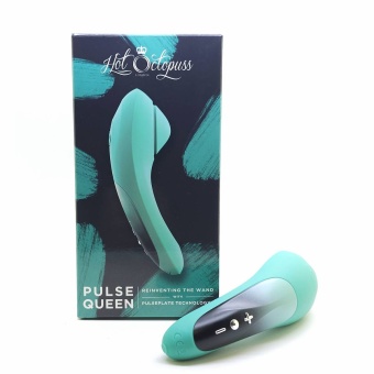 Вибратор с функцией осцилляции Pulse Queen бирюзовый