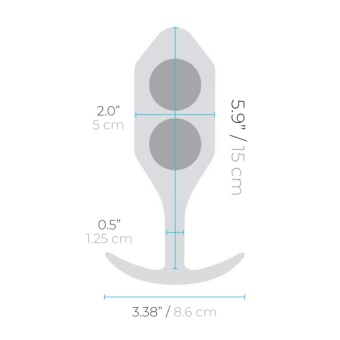 Утяжеленная анальная пробка для ношения b-Vibe Snug Plug 5 большая чёрная