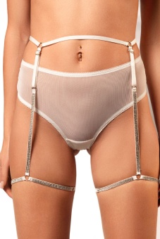 Полупрозрачные трусики и тонкий пояс Amor El с гартерами
