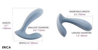 Вибратор Svakom Erica с управлением от приложения голубой