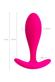 Ярко-розовая удлиненная анальная втулка  - 7,2 см.