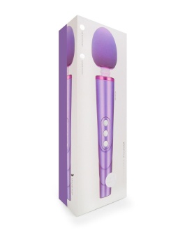 Сиреневый жезловый вибромассажер с головкой на гибкой шее - 25,5 см.